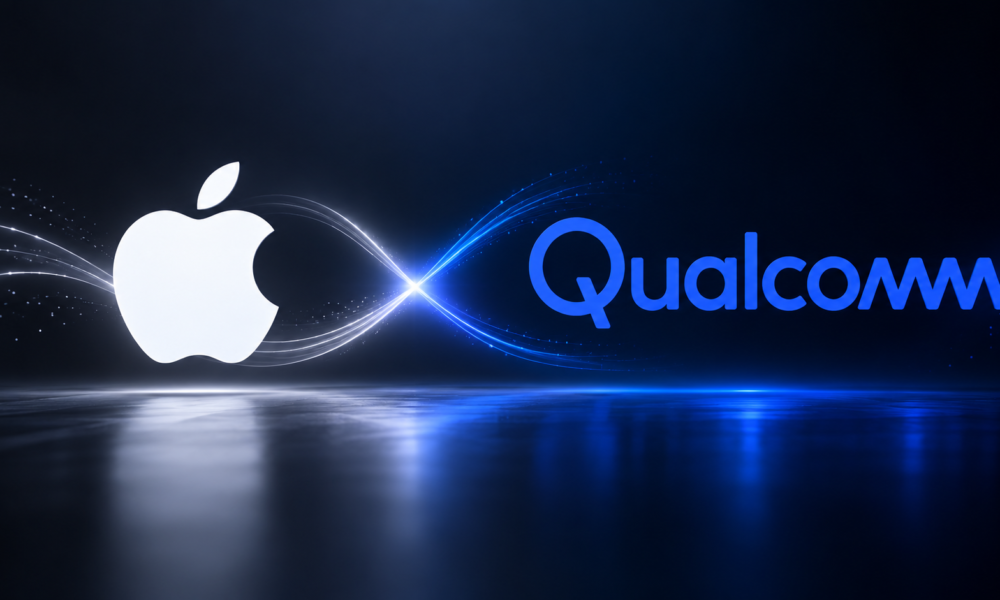 Apple & Qualcomm logos