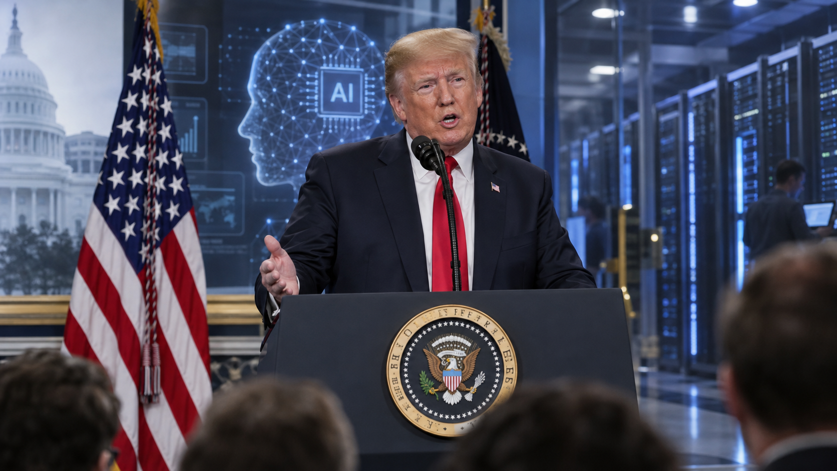 Trump anunció una “AI Force” y rechazó frenar el desarrollo de la inteligencia artificial