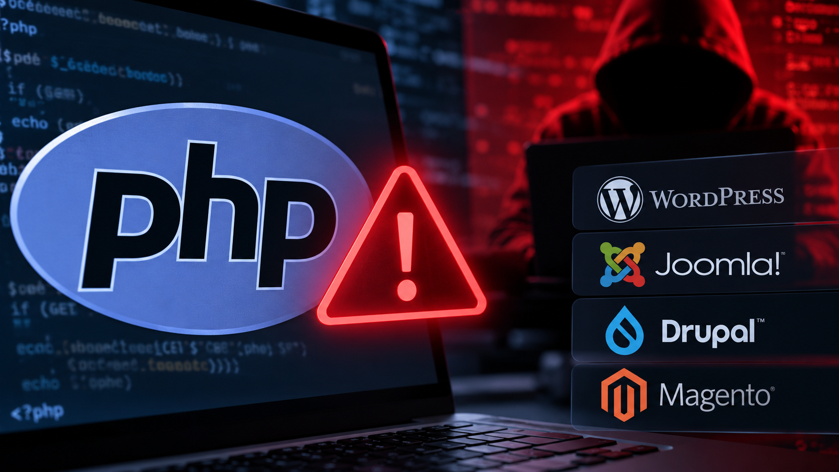 Ilustración con las letras PHP
